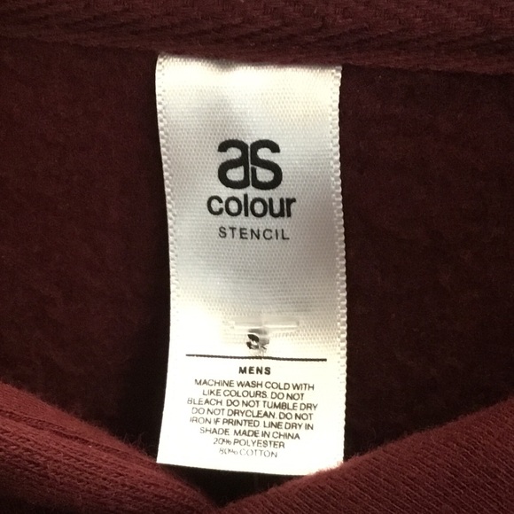 AS Colour Unisex Hoodie, Color: Burgundy, Size: S - Picture 3 of 3